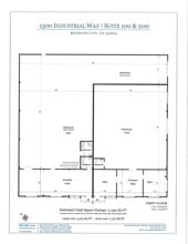 1500 Industrial Way, Redwood City, CA à louer Plan de site– Image 1 sur 12