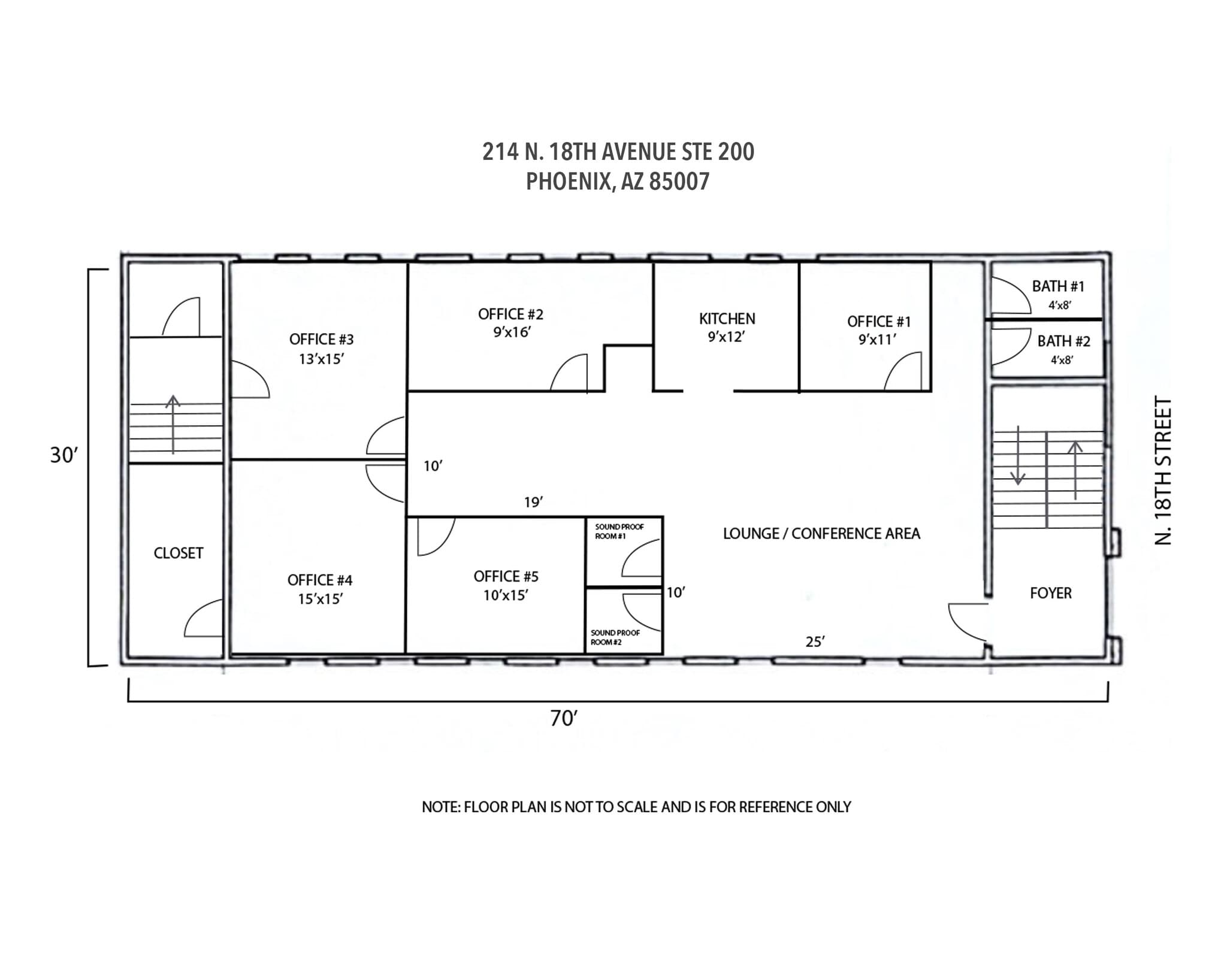 1805 W Van Buren St, Phoenix, AZ à louer Plan d’étage– Image 1 sur 3