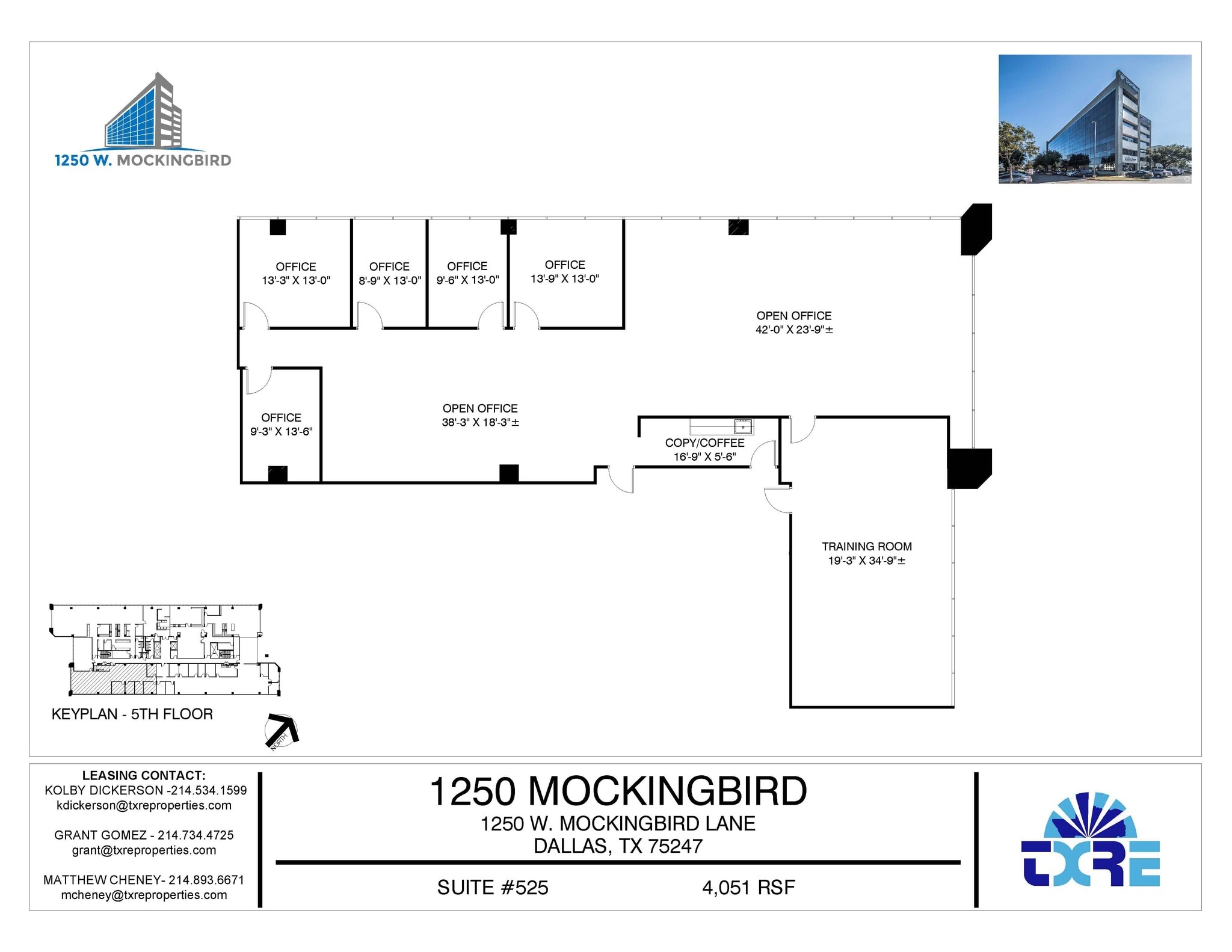 1250 W Mockingbird Ln, Dallas, TX à louer Plan d’étage– Image 1 sur 1