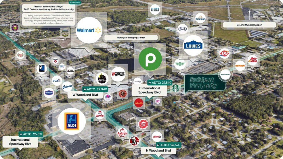 250 E International Speedway Blvd, Deland, FL à vendre - Aérien – Image 2 sur 2