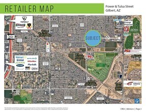 Power Road & Tulsa Street, Gilbert, AZ - VUE AÉRIENNE  vue de carte