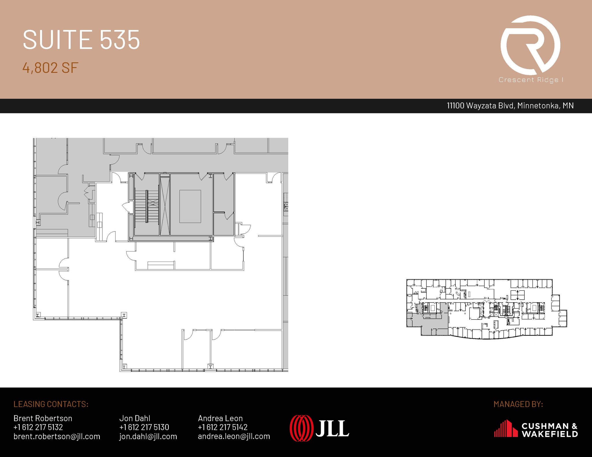 11100 Wayzata Blvd, Minnetonka, MN à louer Plan d’étage– Image 1 sur 1
