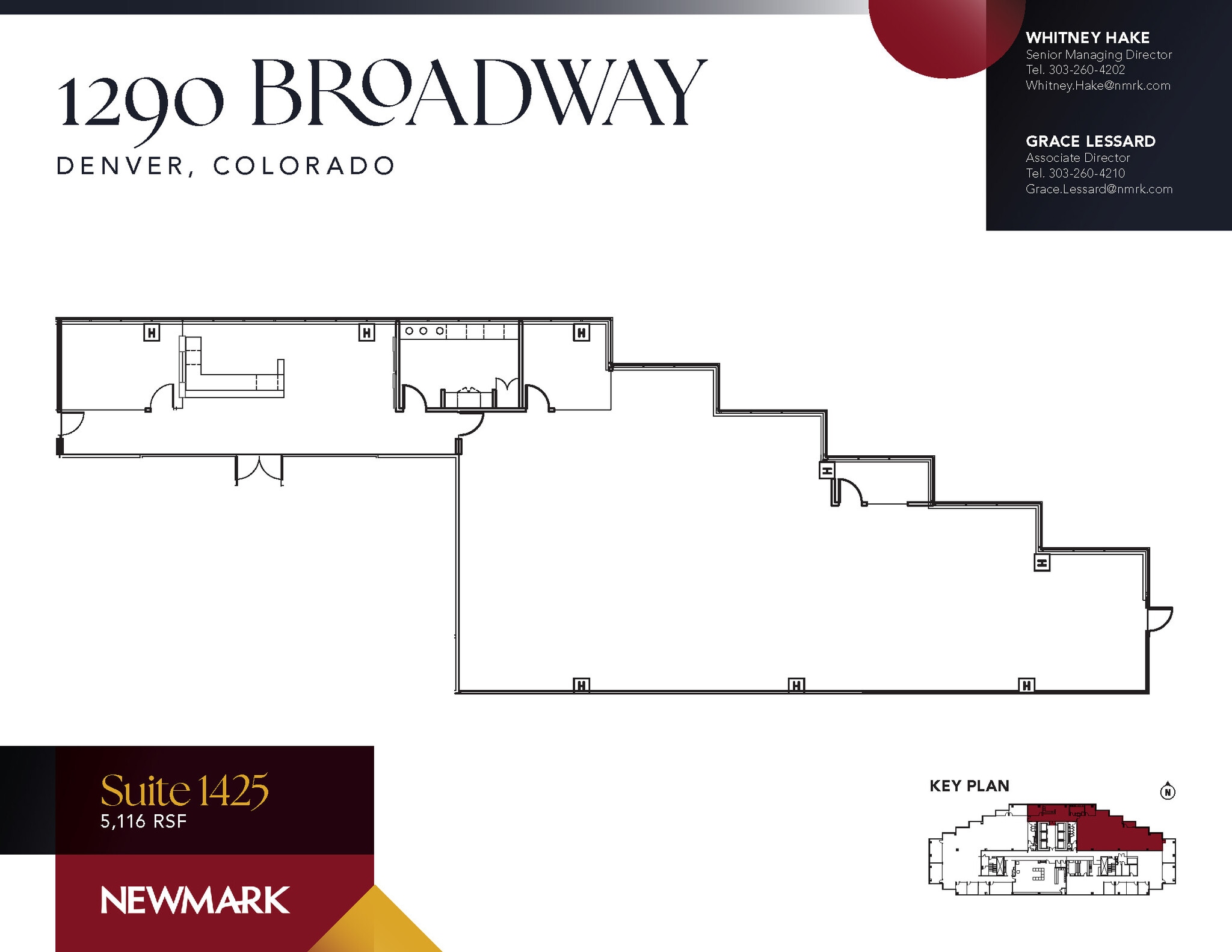 1290 Broadway, Denver, CO à louer Plan d’étage– Image 1 sur 1