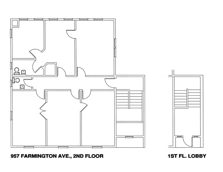 953-957 Farmington Ave, West Hartford, CT à louer - Plan d’étage – Image 2 sur 3