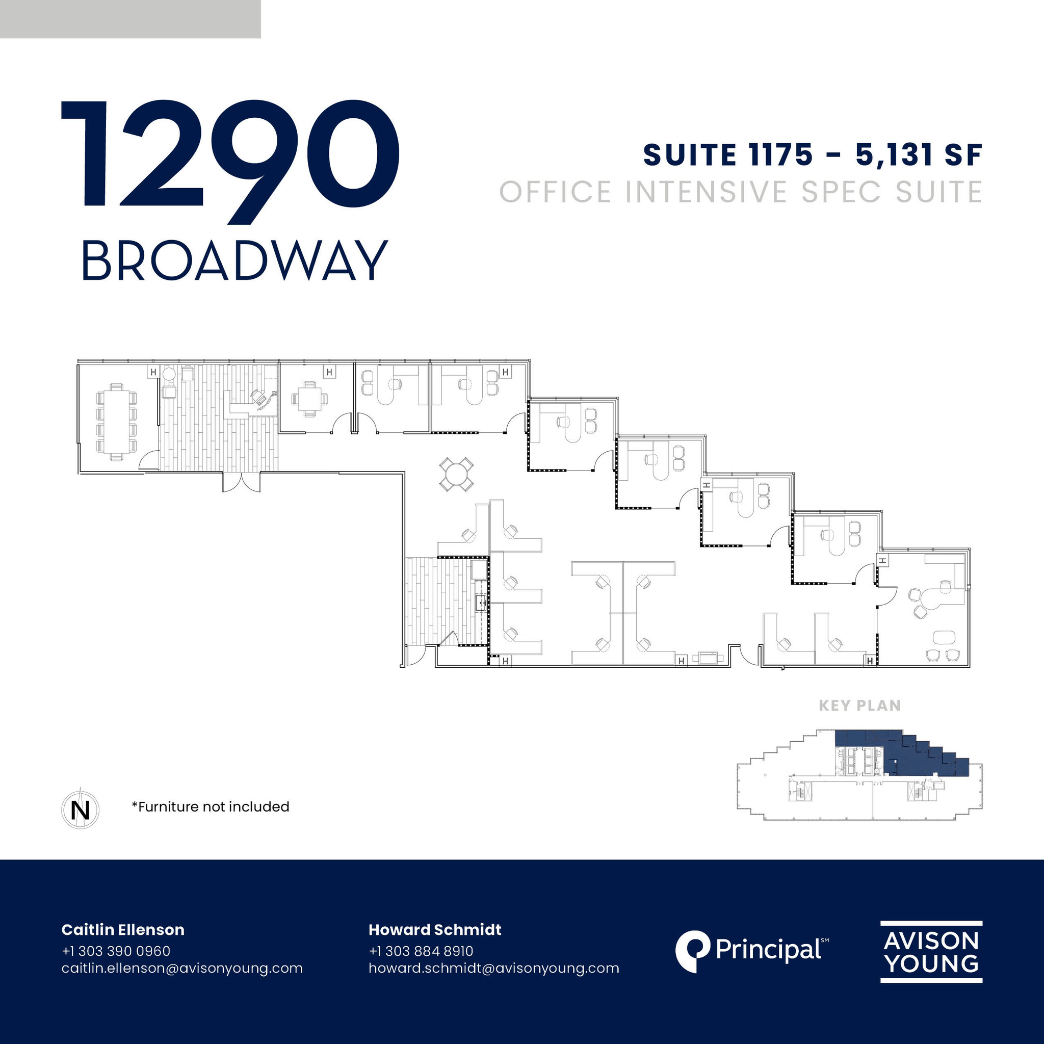 1290 Broadway, Denver, CO à louer Plan d’étage– Image 1 sur 2