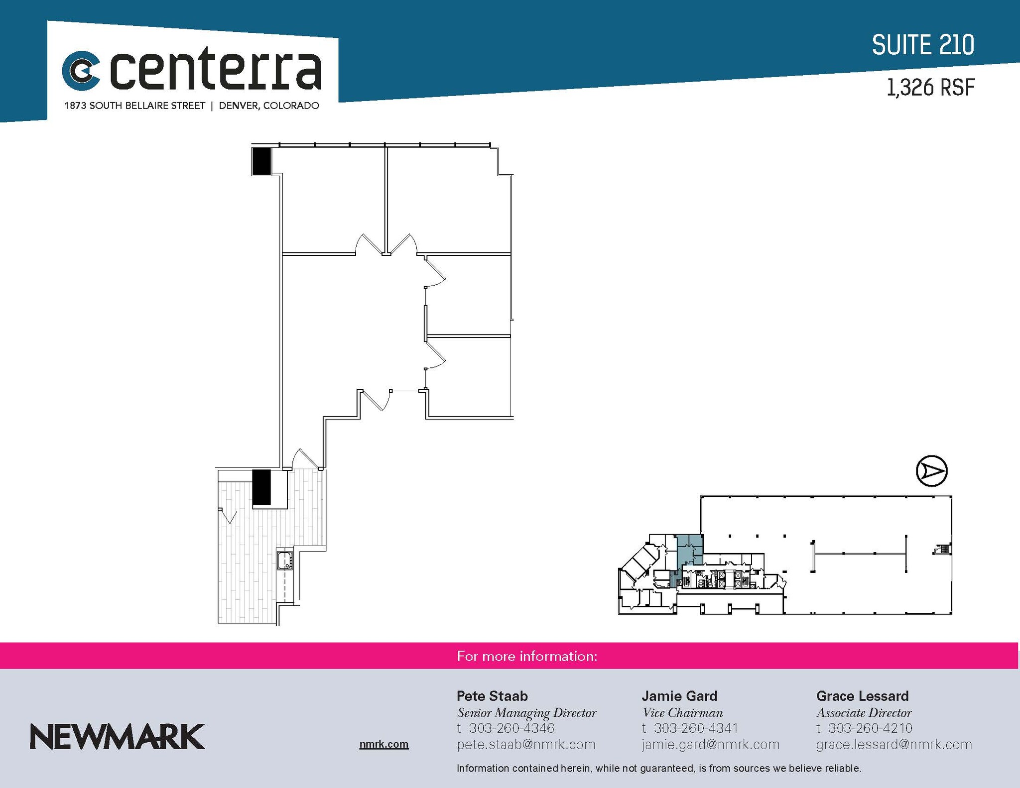 1873 S Bellaire St, Denver, CO à louer Plan d’étage– Image 1 sur 1