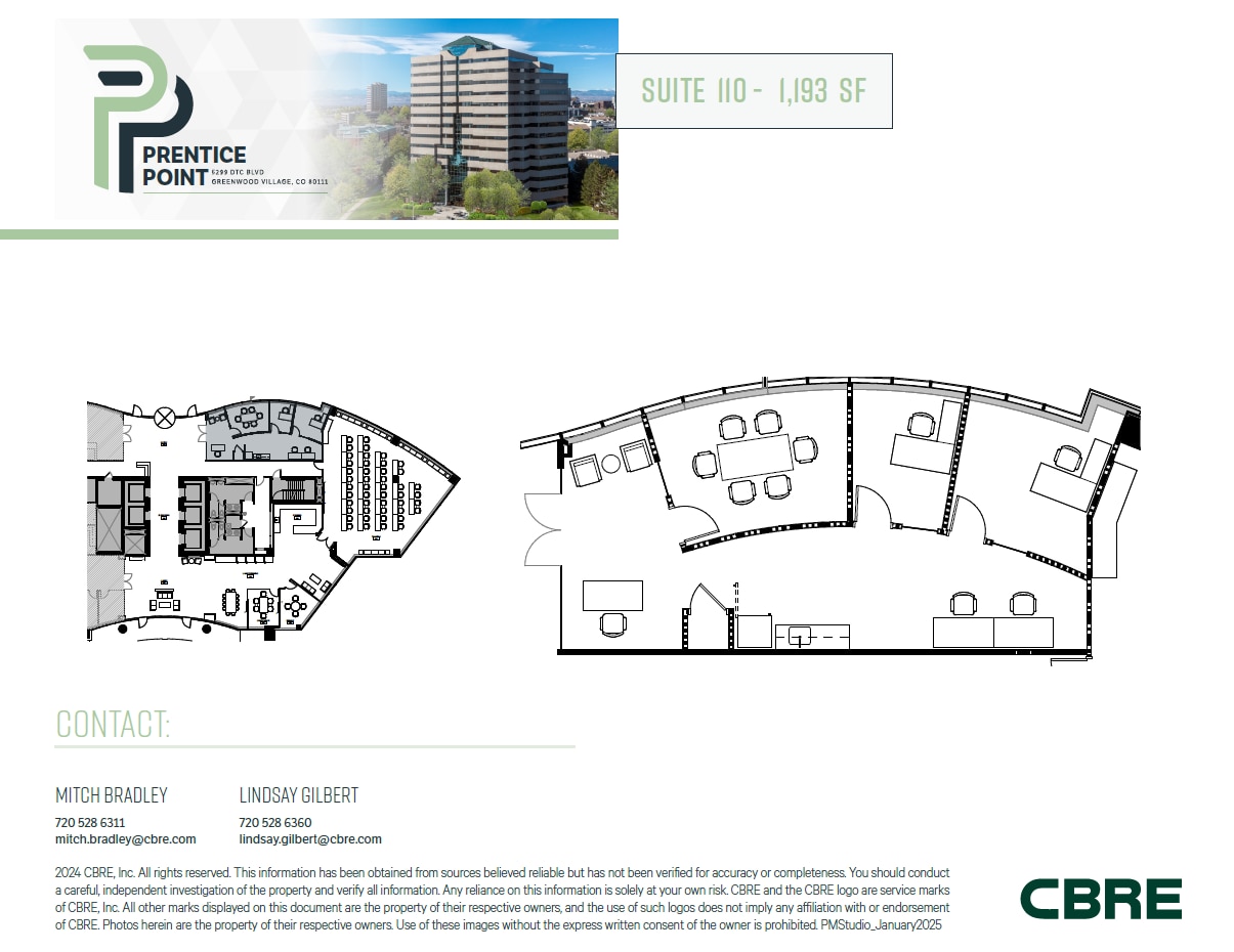 5299 Dtc Blvd, Greenwood Village, CO à louer Plan d’étage– Image 1 sur 2