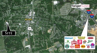 602 N First St, Mebane, NC - Vue aérienne vue de carte