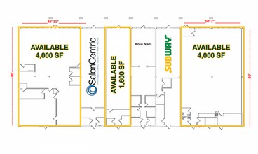 23269-23455 Eureka Rd, Taylor, MI à louer Plan d’étage– Image 1 sur 1