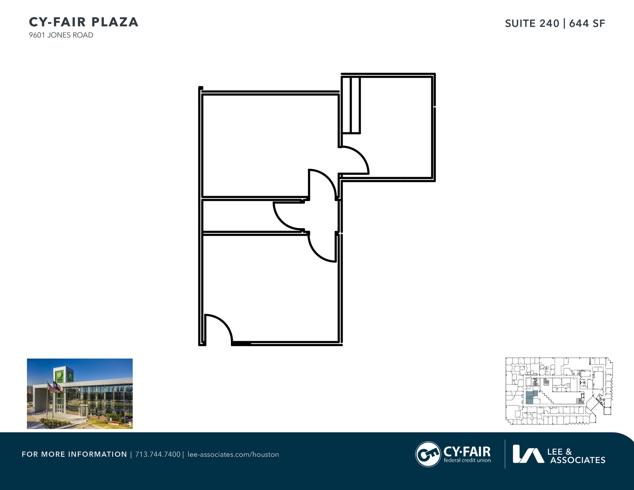 9601 Jones Rd, Houston, TX à louer Plan d’étage– Image 1 sur 1