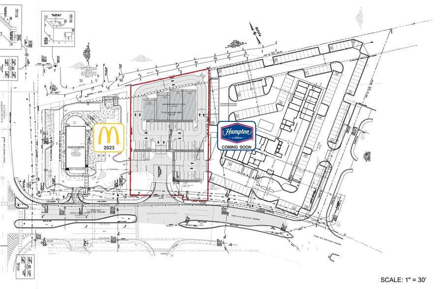 0 Memorial Boulevard, Pooler, GA à louer - Plan de site – Image 2 sur 4