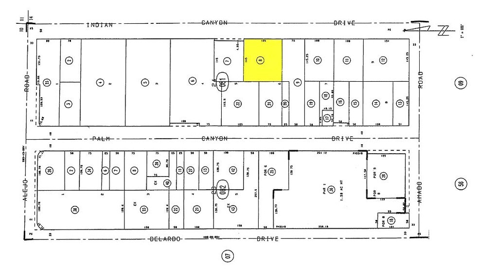 383 N Indian Canyon Dr, Palm Springs, CA à vendre - Plan cadastral – Image 2 sur 40