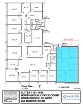 666 Dundee Rd, Northbrook, IL à louer Plan d’étage– Image 1 sur 1