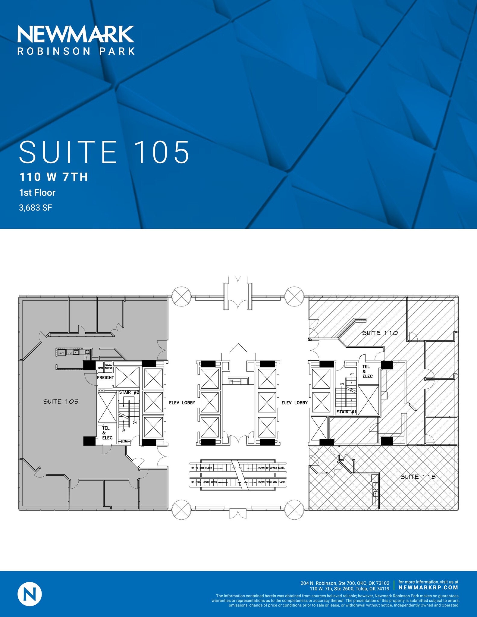 110 W 7th St S, Tulsa, OK à louer Plan de site– Image 1 sur 2