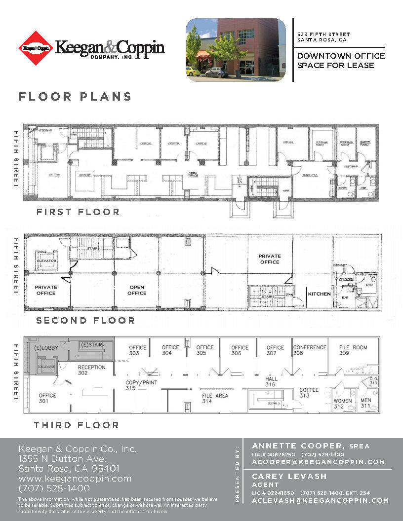533 5th St, Santa Rosa, CA à louer Plan d’étage– Image 1 sur 1