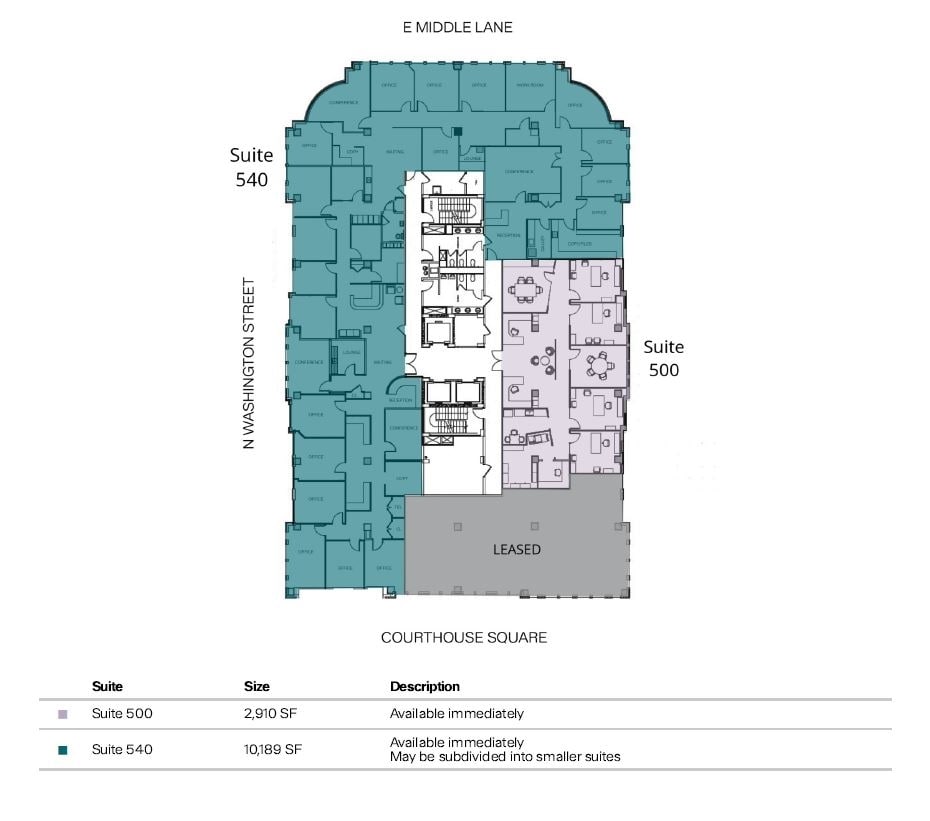 11 N Washington St, Rockville, MD à louer Plan d’étage– Image 1 sur 1