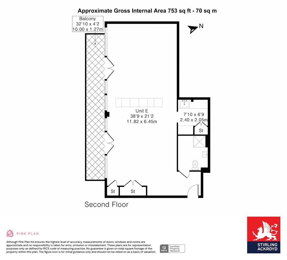 2-10 Hertford Rd, Londres, LND N1 5EW - Lot E - - Plan d’étage - Image 1 of 9