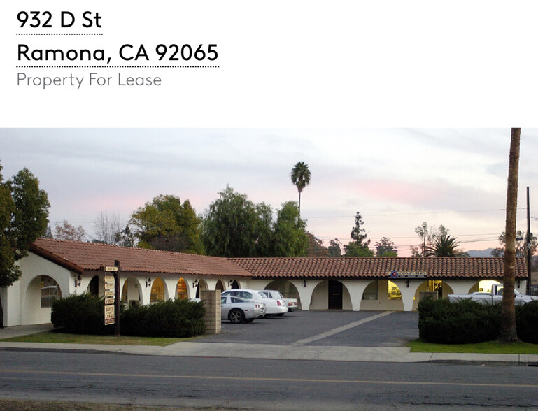 932 D St, Ramona, CA à louer - Photo de l’immeuble – Image 1 sur 5