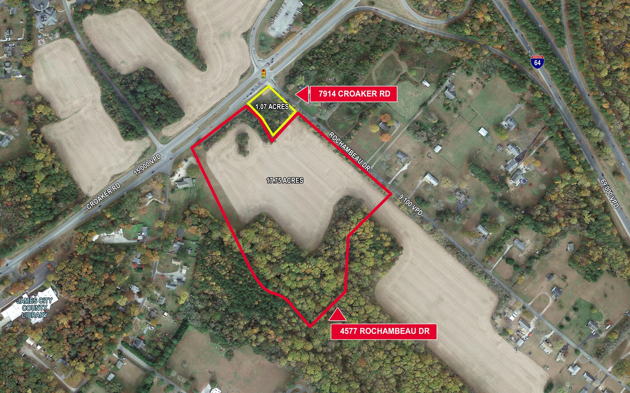4577 Rochambeau Dr, Williamsburg, VA à vendre Aérien– Image 1 sur 3