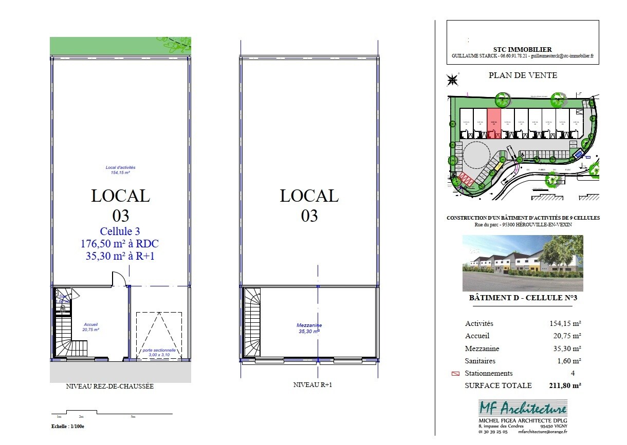 3 Rue Du Parc, Hérouville-en-Vexin, VDO 95300 - Lot 3 - - Plan d’étage - Image 1 of 1