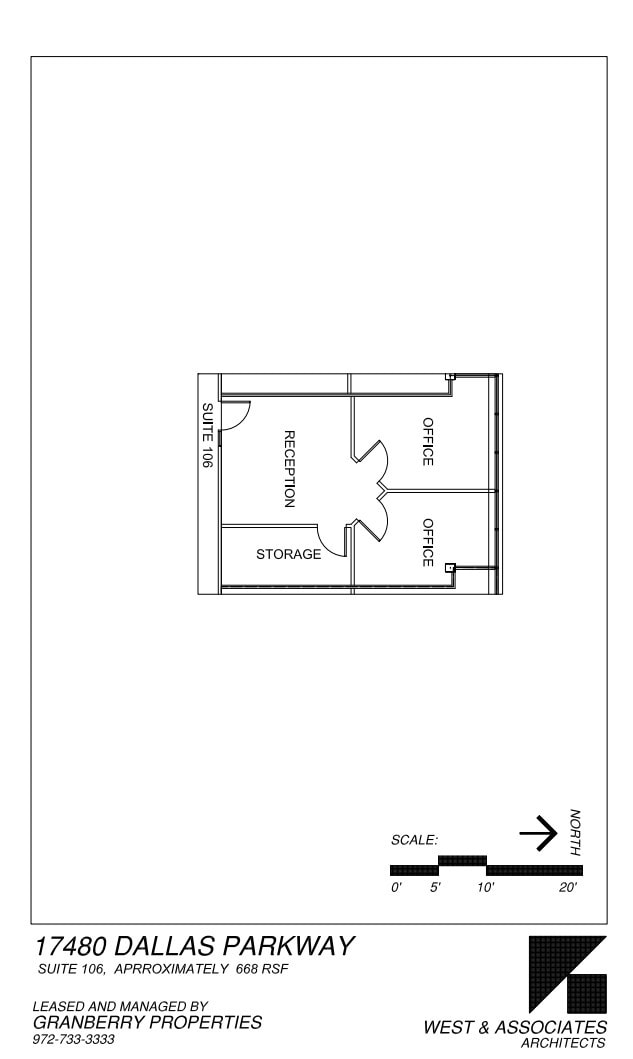 17480 Dallas Pky, Dallas, TX à louer Plan d’étage– Image 1 sur 1