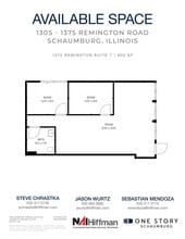 1305 Remington Rd, Schaumburg, IL à louer Plan d’étage– Image 1 sur 2