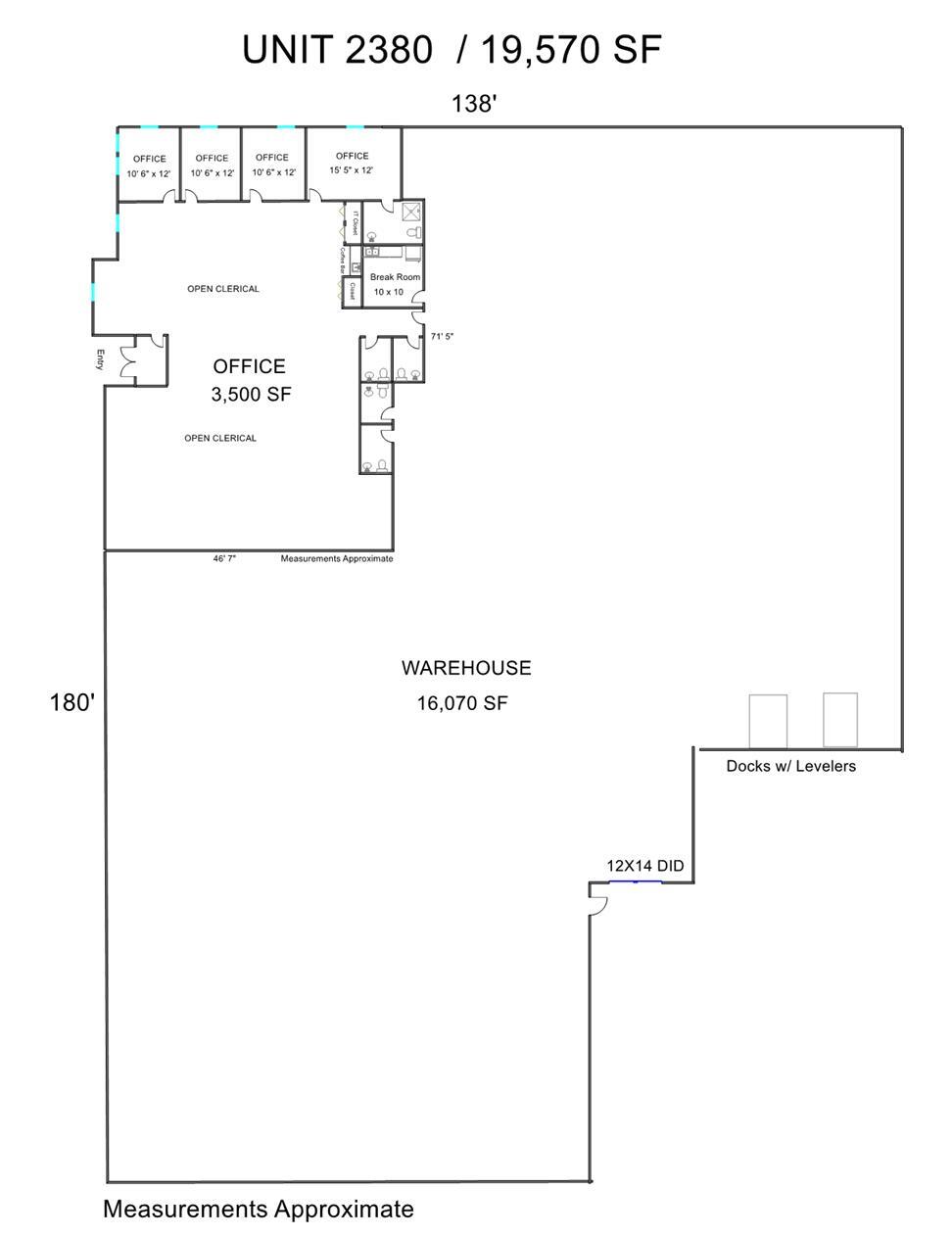 2380 Vantage Dr, Elgin, IL à louer Plan d’étage– Image 1 sur 3
