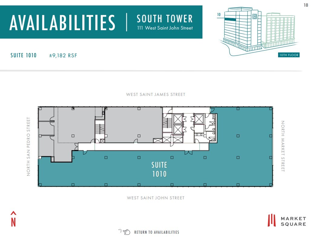 111 W Saint John St, San Jose, CA à louer Plan d’étage– Image 1 sur 1