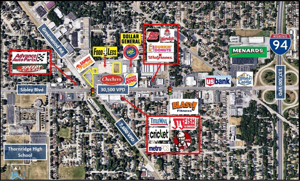 NEC Sibley Blvd & Greenwood Rd, Dolton, IL à vendre - Aérien – Image 2 sur 3