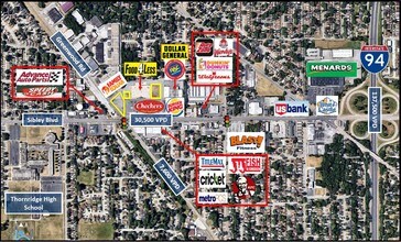 NEC Sibley Blvd & Greenwood Rd, Dolton, IL - VUE AÉRIENNE  vue de carte