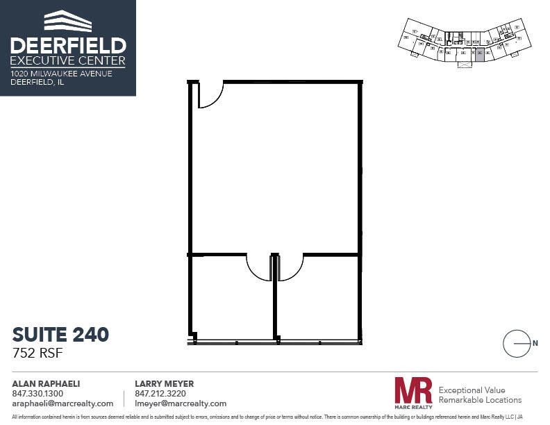 1020 Milwaukee Ave, Deerfield, IL à louer Plan d’étage– Image 1 sur 4