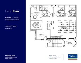 4020 N 20th St, Phoenix, AZ à louer Plan d’étage– Image 1 sur 2