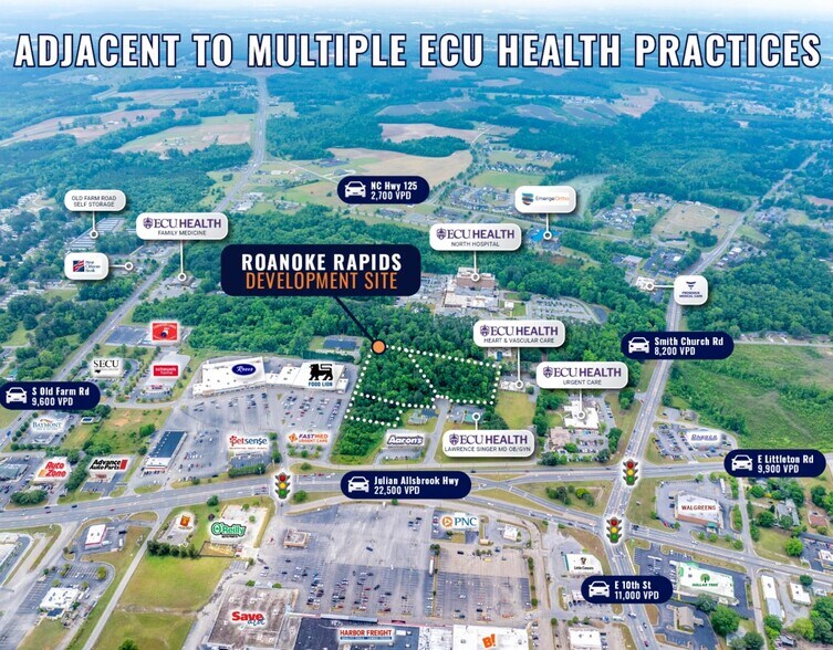 Office Park Dr, Roanoke Rapids, NC à vendre - Aérien – Image 3 sur 4