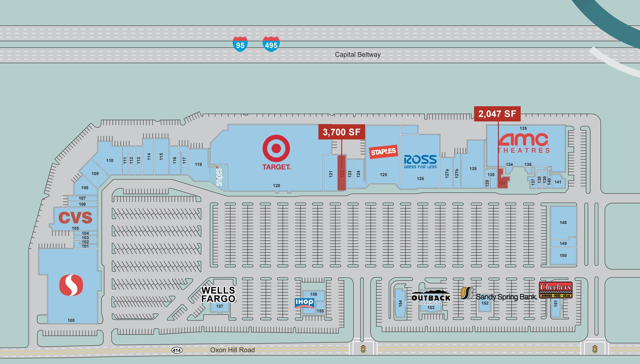 6041-6235 Oxon Hill Rd, Oxon Hill, MD à louer Plan de site– Image 1 sur 1
