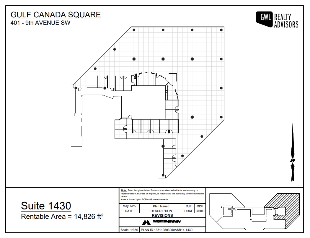 401 9th Ave SW, Calgary, AB à louer Plan d’étage– Image 1 sur 1
