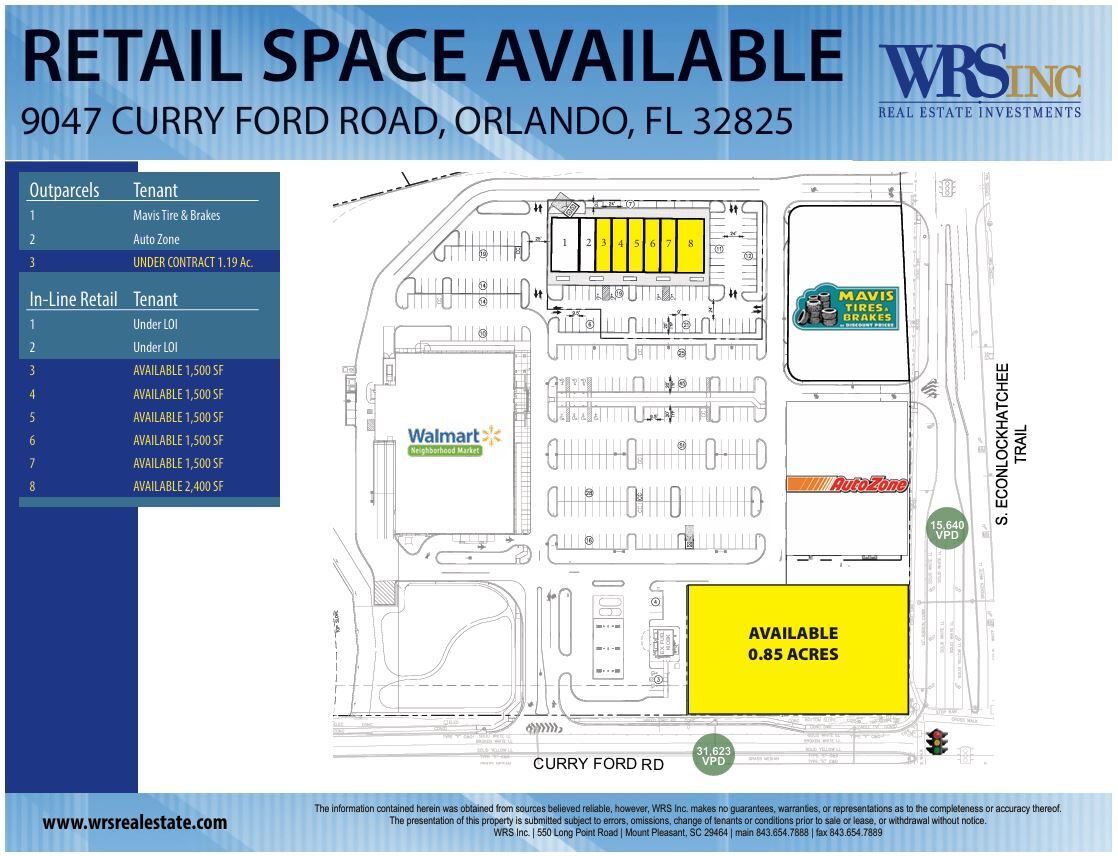 9047 Curry Ford Rd, Orlando, FL à louer Plan de site– Image 1 sur 4