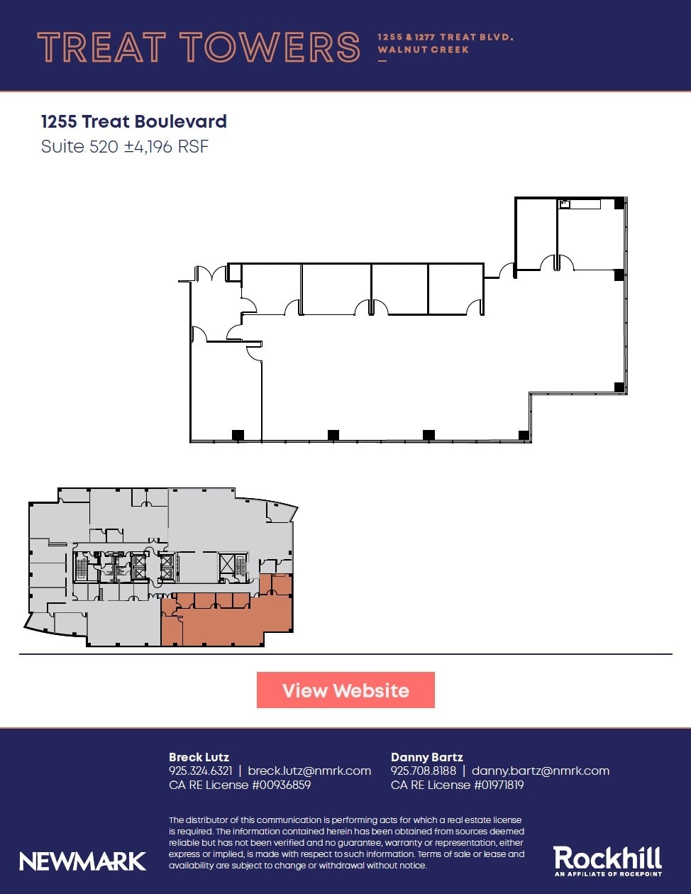 1255 Treat Blvd, Walnut Creek, CA à louer Plan d’étage– Image 1 sur 1