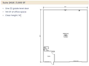 2412-2438 Minnis Dr, Haltom City, TX à louer Plan d’étage– Image 1 sur 1