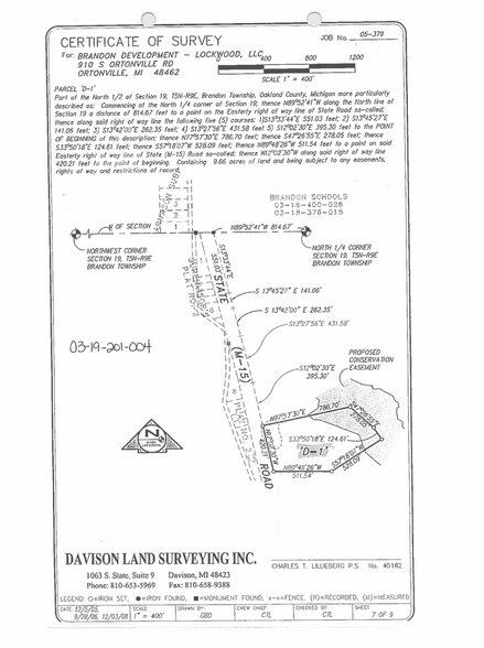 S Ortonville Rd, Ortonville, MI à vendre - Plan cadastral – Image 3 sur 6