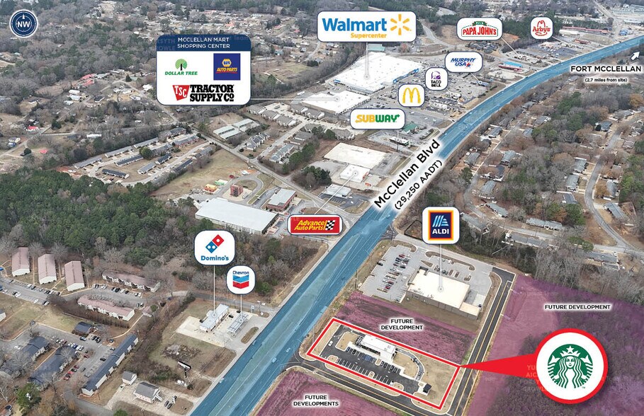 30 Nicole Lane Blvd, Anniston, AL à vendre - Aérien – Image 2 sur 7