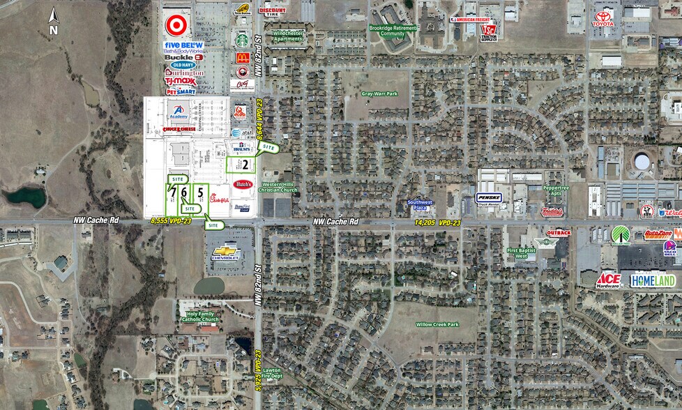 NWQ of NW Cache Rd & NW 82nd St, Lawton, OK à vendre - Aérien – Image 2 sur 2