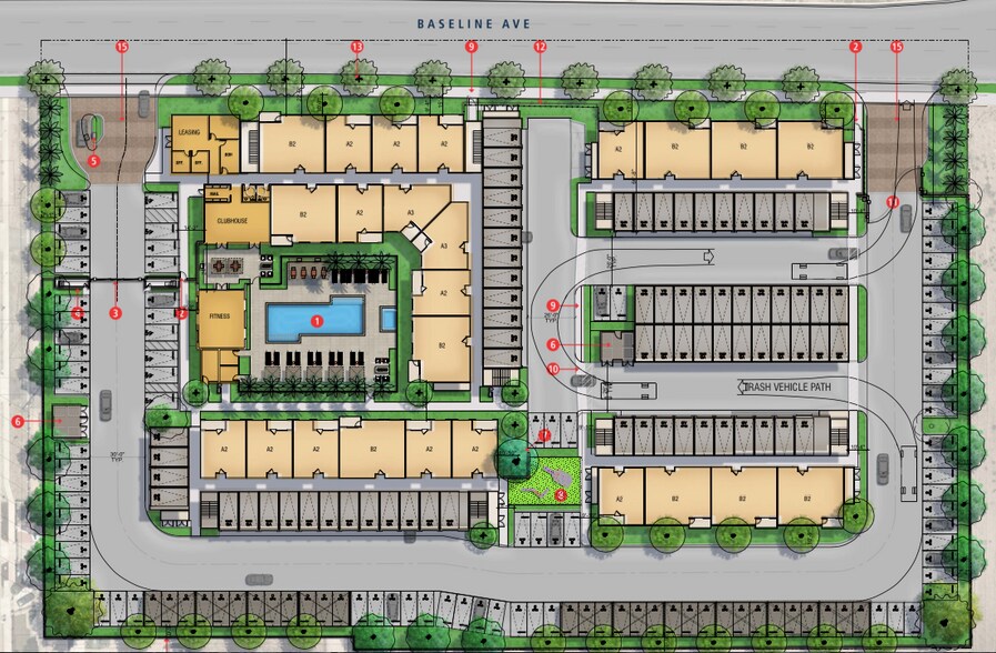 16813 Baseline, Fontana, CA à vendre - Plan de site – Image 1 sur 2