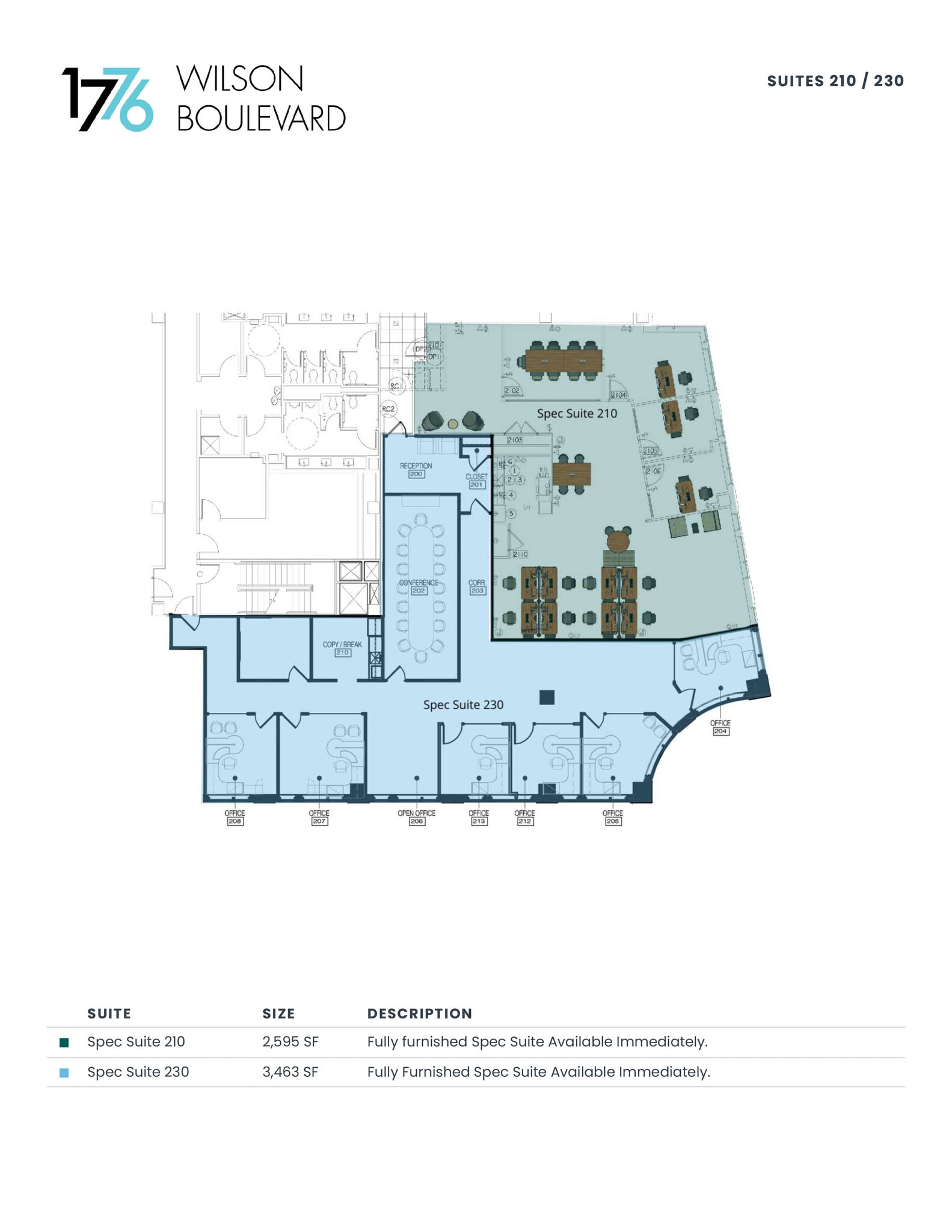 1776 Wilson Blvd, Arlington, VA à louer Plan d’étage– Image 1 sur 1