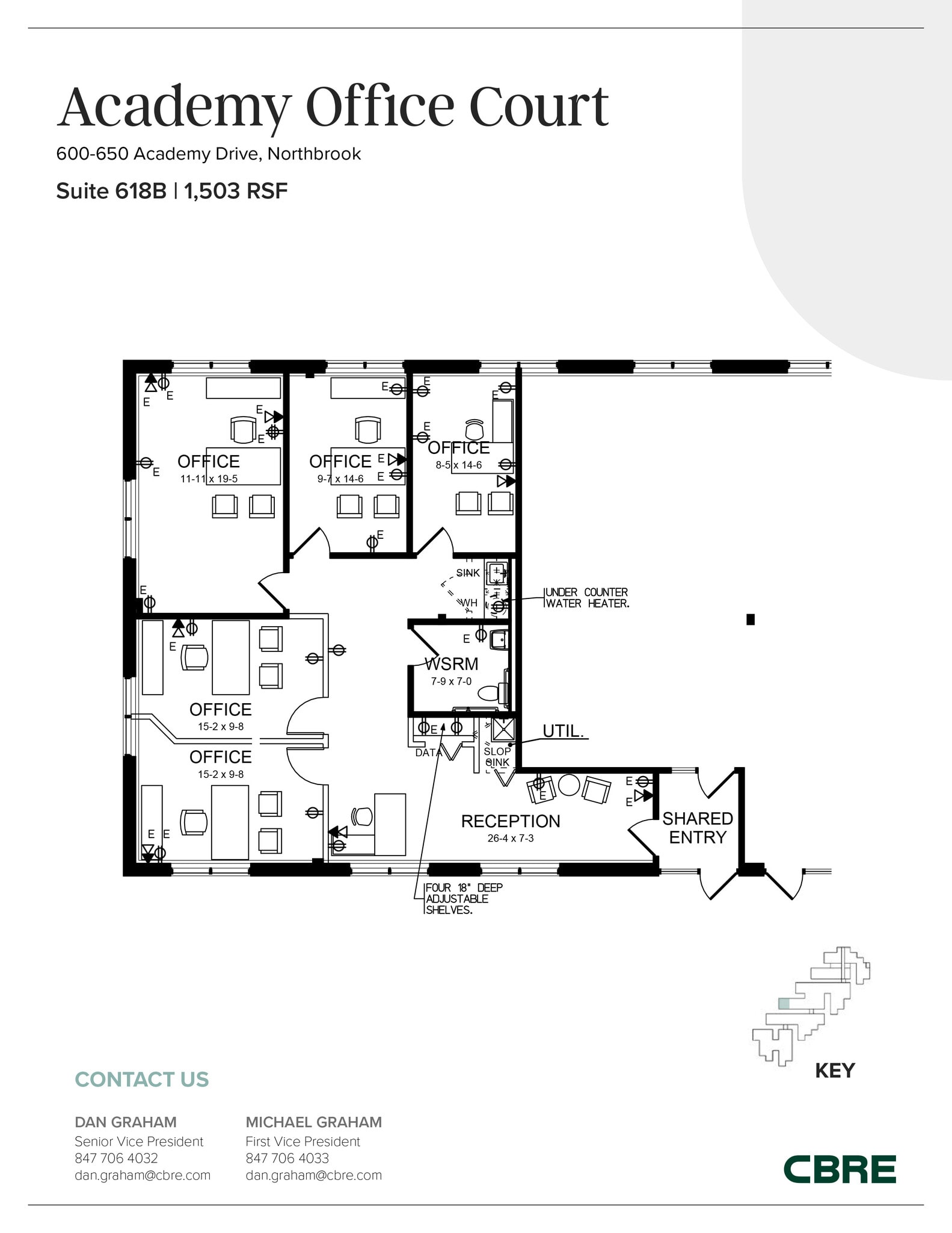 600-650 Academy Dr, Northbrook, IL à louer Plan d’étage– Image 1 sur 1