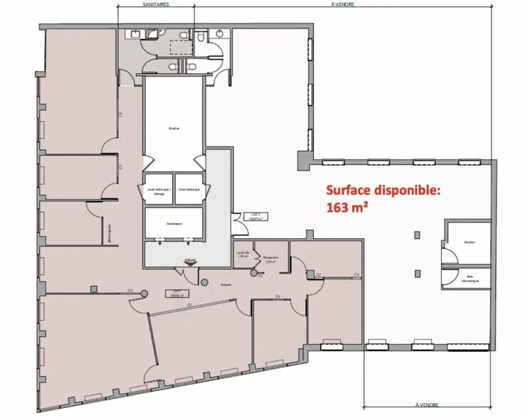 Bureau dans Lyon à vendre - Plan d’étage – Image 3 sur 4