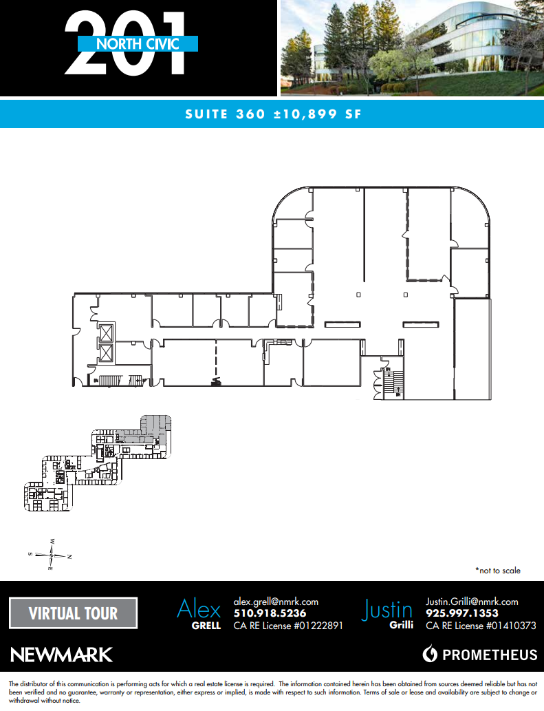 201 N Civic Dr, Walnut Creek, CA à louer Plan d’étage– Image 1 sur 1