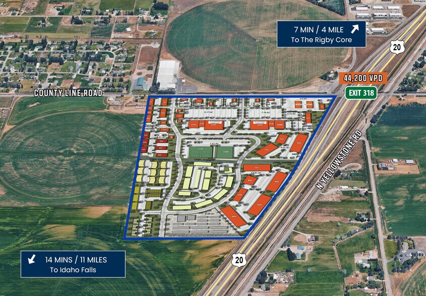 SWC US Highway 20 & County Line Road, Rigby, ID à louer - Photo de l’immeuble – Image 1 sur 4