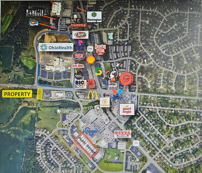 1033 Refugee Rd, Pickerington, OH à vendre - Aérien – Image 1 sur 8