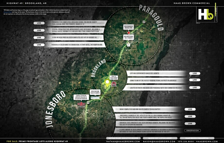 101 Darr St, Brookland, AR à vendre - Aérien – Image 2 sur 3