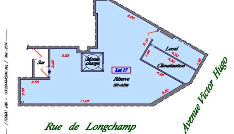 Local commercial dans Paris à louer - Plan d’étage – Image 3 sur 3